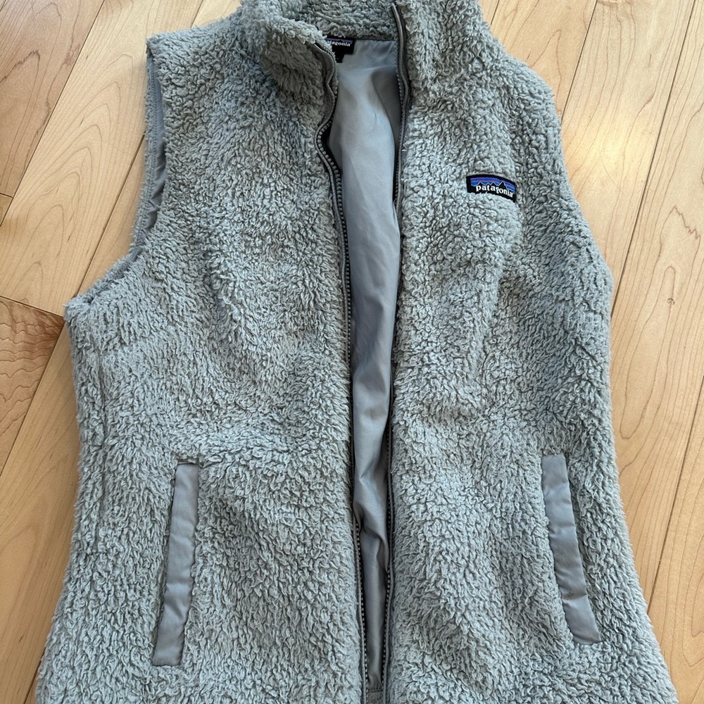 Patagonia Light Gray Sherpa Vest